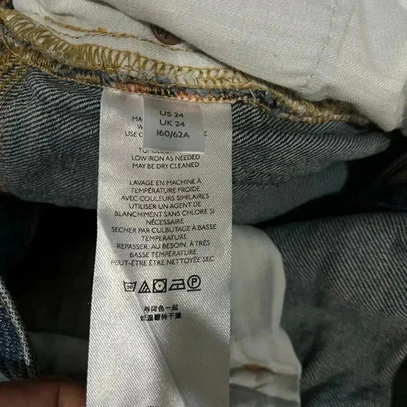 Free People We The‎ Free Rocky Mountain Straight Leg Jeans Women’s Size 24 - Picture 5 of 7